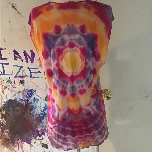 Helmut Lang Tie Dye Tunic Tank Top Upcycled - Picture 4 of 4